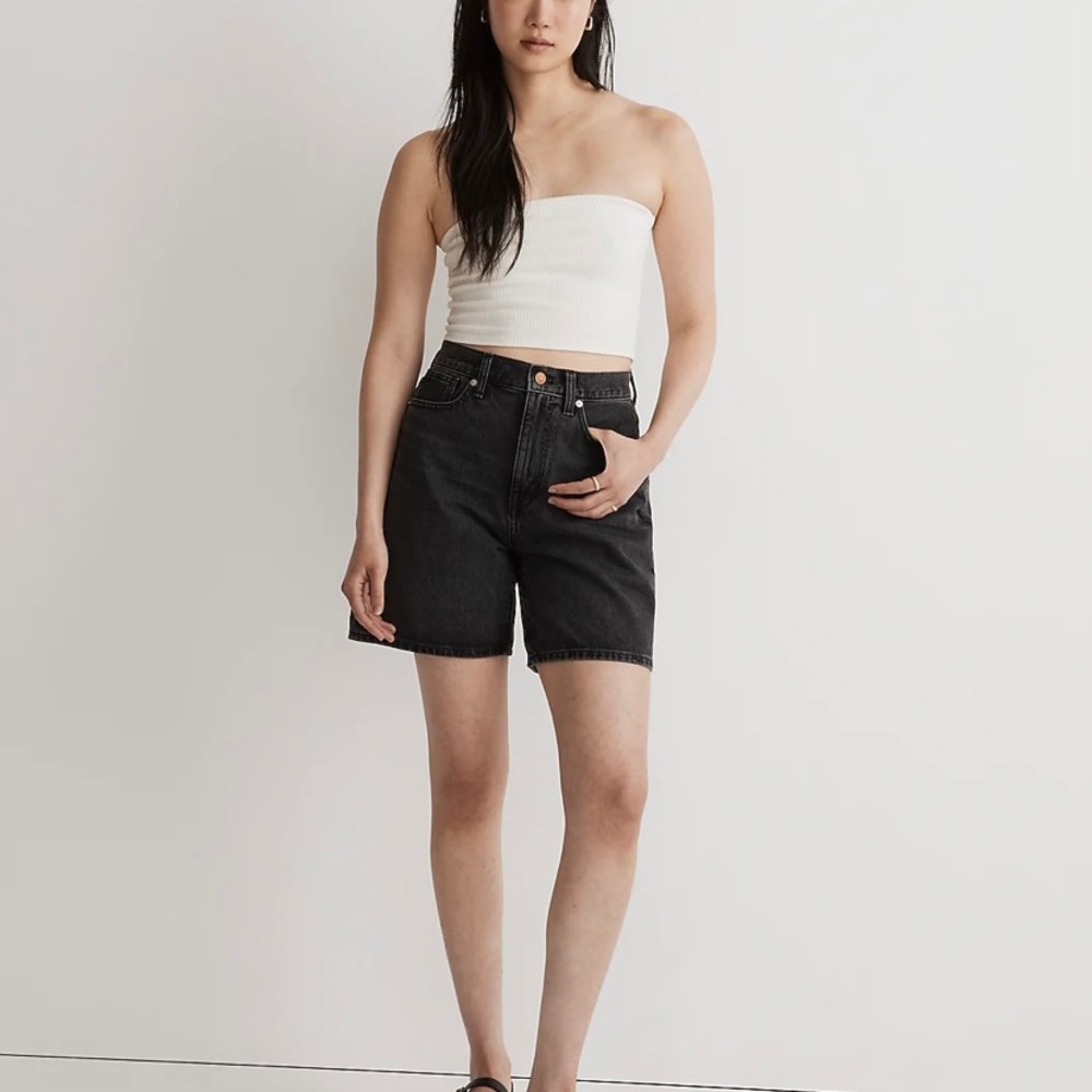 Madewell Baggy Jean Shorts in Reyburn Wash